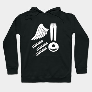 Angel Pants Bacon Donut (black) Hoodie